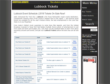 Tablet Screenshot of lubbocktickets.net